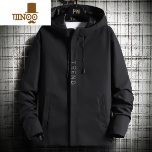 YANXU款男士连帽夹克韩版潮流外衣学生薄款外套男防风休闲外穿褂子