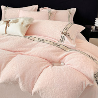 花牛奶绒床上四件套款轻奢高级感床单被套罩三件套床上用品