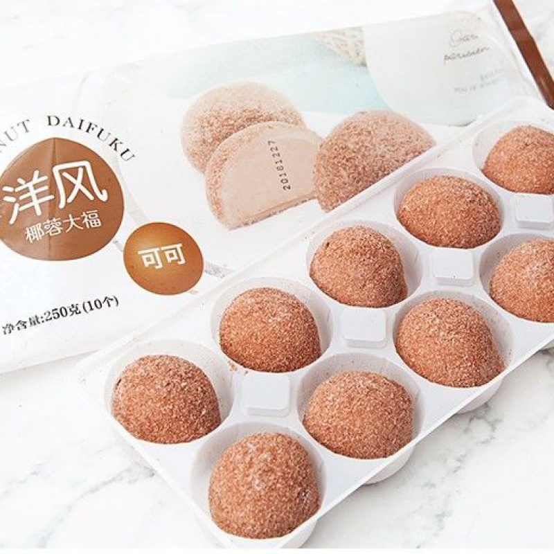 雪媚娘糯米糍麻薯椰蓉大福抹茶零食冰淇淋甜品 雪媚娘可可味25g*10个