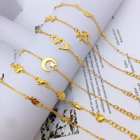 2020金店同款镀金手链女时尚简约百搭沙金爱心星星手链仿黄金首饰送女朋友老婆情人节七夕生日礼物