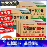 [2册]语文 试卷+单元考试重点归类复习 二年级上 [正版]期末冲刺100分 一二年级三四五六年级上册下册语文数学英语试