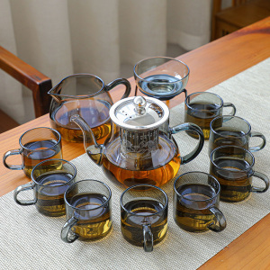 [补贴10%]耐热玻璃茶具套装家用轻奢高档功夫茶具茶壶办公会客喝茶杯泡茶