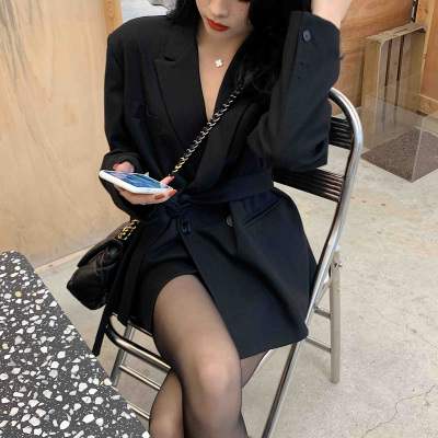 语娄西装外套女秋冬2020年新款韩版英伦风设计感气质黑色收腰西服上衣2021西装