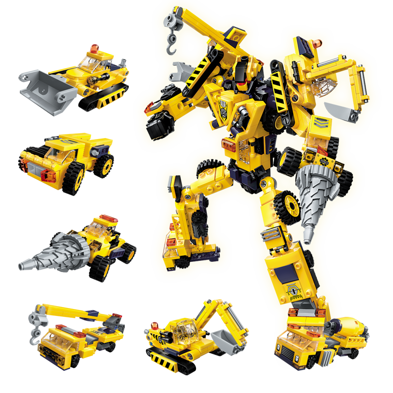 启蒙积木组装兼容乐高 变形机器人金刚战神小孩子 儿童智力拼图拼装