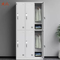 质凡钢员工制储物柜六门更衣柜 裸板0.6mm