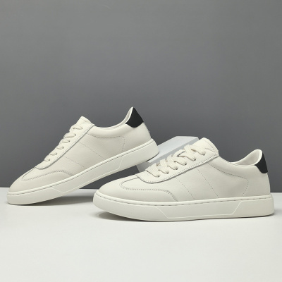 轻奢高端小众休闲鞋男真皮板鞋男款潮流百搭鞋子欧洲站男士小白鞋