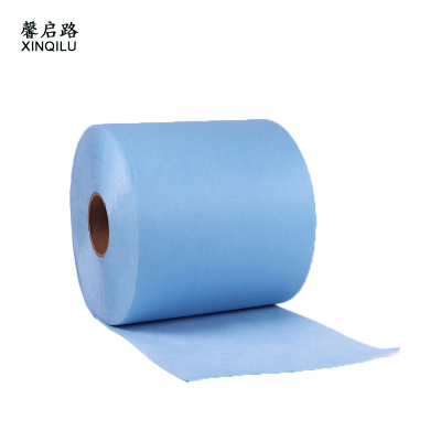 馨启路 蓝色大卷式强力擦拭布 500张/卷 卷