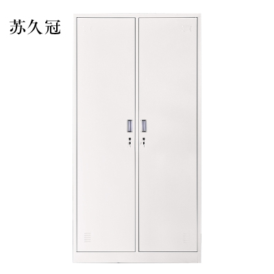 苏久冠加厚二门钢制更衣柜员工柜铁皮职工储物柜带锁存包柜鞋柜