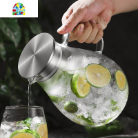 冷水壶玻璃可高温凉水杯大容量家用加厚耐热防爆茶壶水瓶扎壶套装 FENGHOU 1.5升单壶加厚款凉水壶