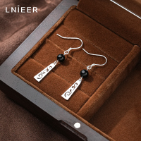 S925纯银天然黑玛瑙耳环女新中式国风耳饰小众高级设计感耳坠礼物送女朋友老婆情人节七夕生日礼物