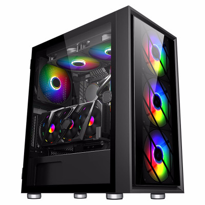 先马/SAMA朱雀游戏电脑机箱支持ATX主板240水冷标配3把炫彩风扇