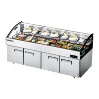 星星(XINGX)三台阶冰台卧式点菜服务柜商用冷藏展示柜麻辣烫烧烤冒菜鲜肉海鲜保鲜GCD-2500T3