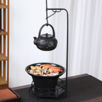 MULTIPOTENT围炉煮茶泡茶壶户外便携收纳炭火炉白瓷功夫茶具套装