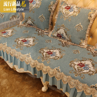 沙发垫欧式防滑套罩美式客厅真皮123组合贵妃四季通用 三维工匠坐垫