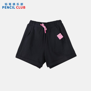 [1件3折]铅笔俱乐部童装2025夏装新款女童短裤儿童裤子中大童运动裤针织裤