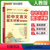 文言文图文详解 初中通用 [正版]2024新版pass绿卡图书新版初中文言文图文详解七至九年级统编版初中文言文全解一本通
