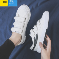 聚范2023年夏季新款魔术贴帆布鞋男韩版潮流休闲百搭板鞋港风街拍男鞋