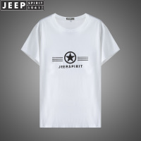JEEP SPIRIT男士短袖圆领T恤男装短袖汗衫T恤休闲打底衫