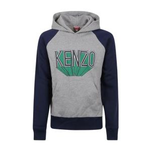 高田贤三(Kenzo)纯棉加绒运动卫衣男套头休闲保暖连帽百搭潮牌宽