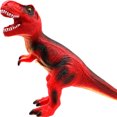 仿真软胶大号恐龙玩具霸王龙三角龙腕龙剑龙带声音动物模型玩具新红色发声软胶霸王龙