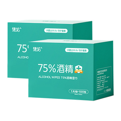 德佑湿巾100片*2盒酒精湿巾2001DYWP889R02