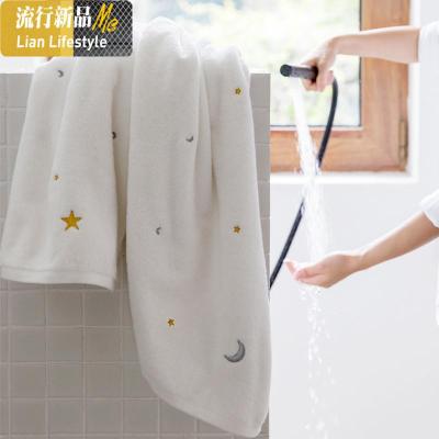 星月浴巾男女士大毛巾棉情侣成人棉柔软婴儿吸水浴巾 三维工匠
