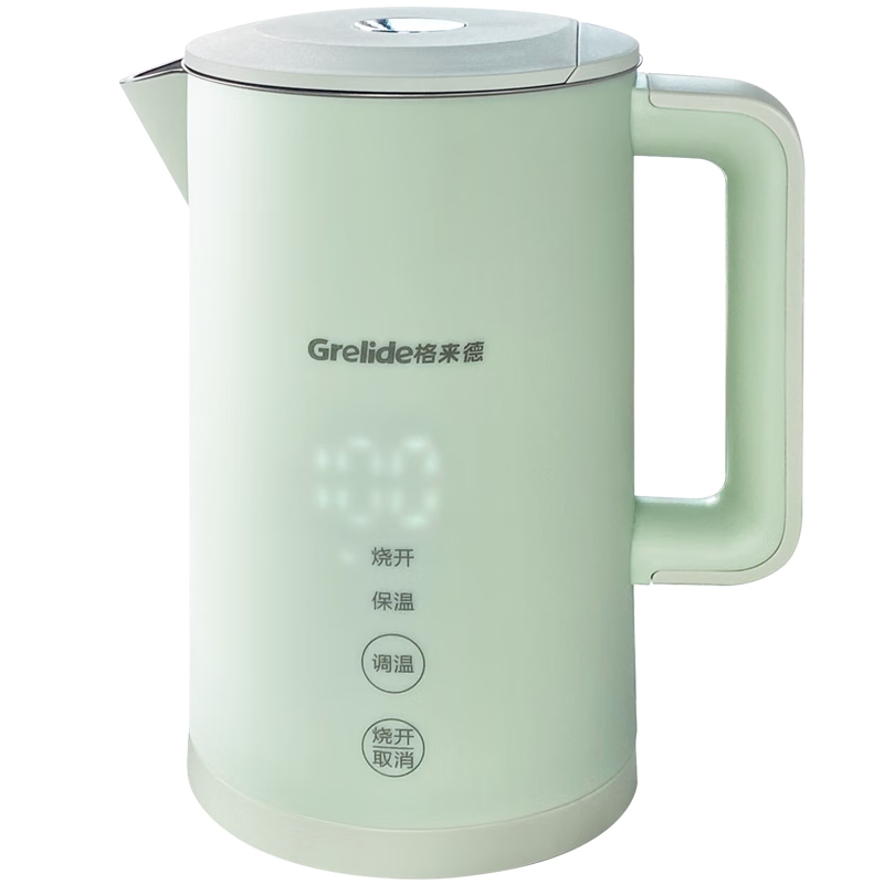 格来德(Grelide)烧水壶保温316L不锈钢电水壶家用恒温数显控温电热水壶双层防烫热水壶大容量煲水壶自动断电开水壶