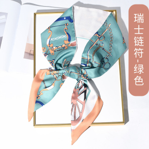 美帮汇新款首周两件5折 薄款女丝巾韩版百搭细窄小丝巾气质装饰领带飘带