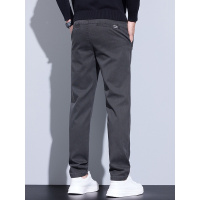 立体修身男裤休闲男直筒裤秋冬厚款时尚商务中青年百搭莱赛尔长裤