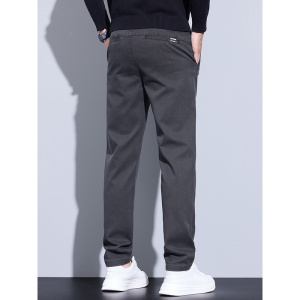 立体修身男裤休闲男直筒裤秋冬厚款时尚商务中青年百搭莱赛尔长裤