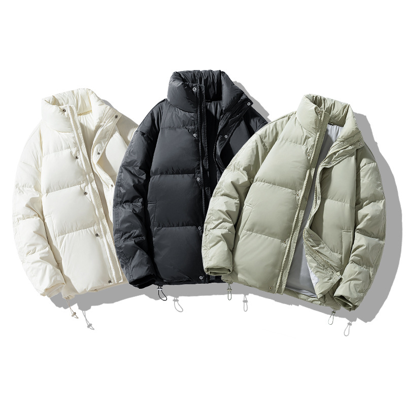 羽绒服男女情侣新款冬季立领保暖加厚宽松潮牌面包服青年男士外套