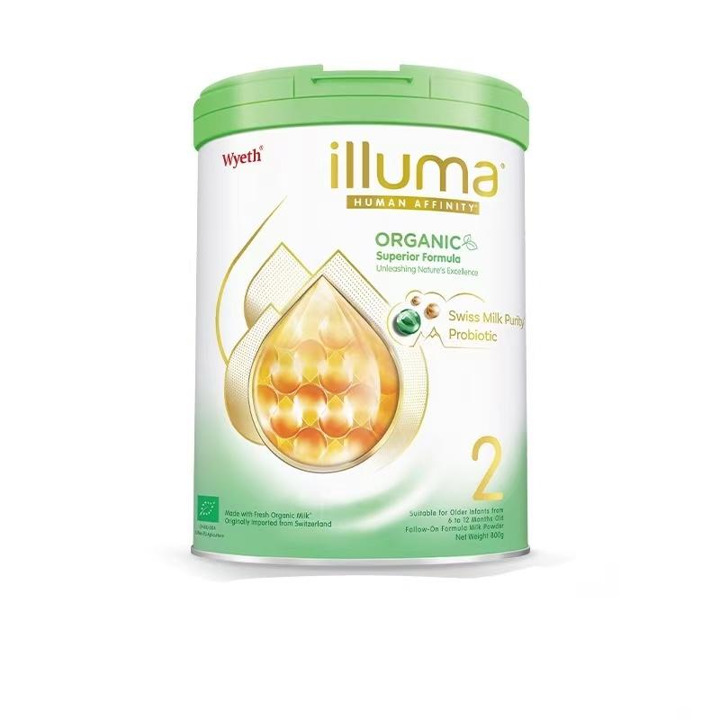 原装进口港版惠氏Wyeth启赋有机illuma organic婴幼儿儿童奶粉 (6-12个月)2段800g