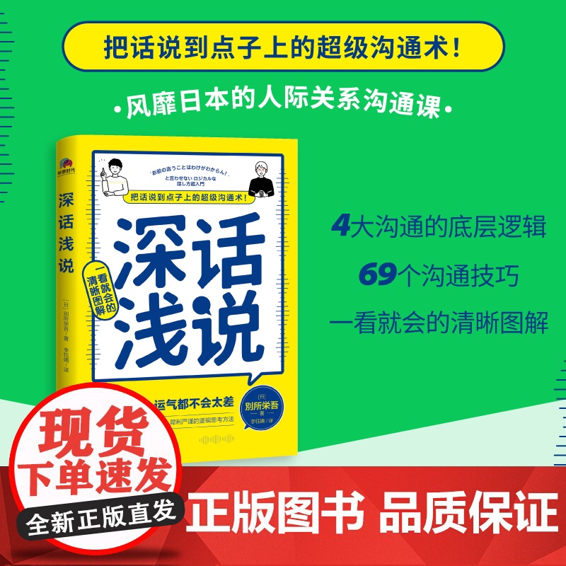 深话浅说 把话说到点子上的超级沟通术学会说话 社交沟通 高情商聊天 好好说话 沟通的艺术 逻辑思维与口才训练978755