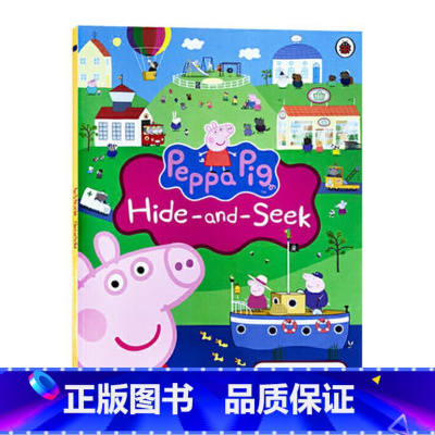 粉红猪躲猫猫 找找我在哪里 [正版]小猪佩奇1000单词趣味贴纸游戏书 英文原版 Peppa Pig 1000 Firs