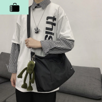 ins潮牌单肩背包男大容量斜挎包女休闲百搭韩版街头潮流学生背包NEW LAKE男士斜挎包