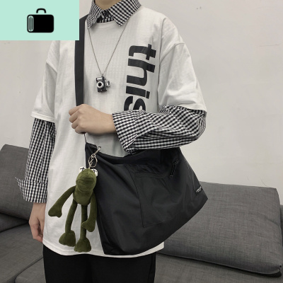 ins潮牌单肩背包男大容量斜挎包女休闲百搭韩版街头潮流学生背包NEW LAKE男士斜挎包