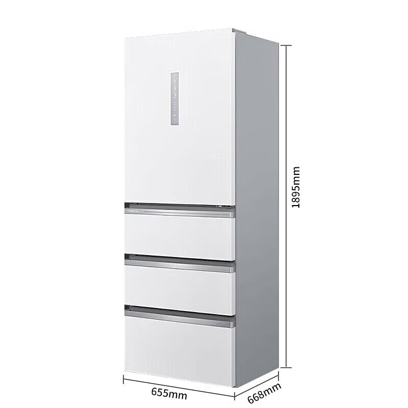 西门子(SIEMENS)家用406L大容量四门冰箱 风冷无霜百变储鲜铂金抗菌净味 变频无霜KG402053VC