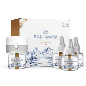 倍依泉 电热蚊香液 40ml*4瓶+1器 无香持效