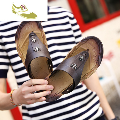 喻娄品牌夏季大码拖鞋男韩版潮流防滑人字拖男时尚外穿夹脚沙滩青年凉拖鞋