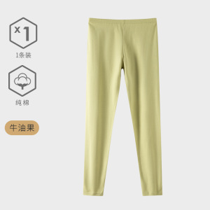 纯棉无痕秋裤女士加绒修身中腰保暖裤内穿打底秋冬季95%棉女