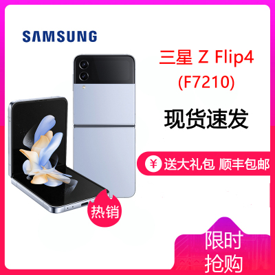 三星Galaxy Z Flip4 5G 8GB+256GB 蓝海假日 (SM-F7210) 全新国行未激活 6.7英寸折叠屏 骁龙8+Gen1 三星ZFlip4 F7210