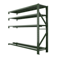 乙壬消防铁锹镐农具摆放架安保装备器材存放架绿色货架大盾牌架重型-副架