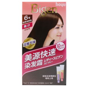 美源(MEIYUAN)女士快速染发霜 6号自然深棕色(日本美源染发剂 健康遮盖白发染发膏)