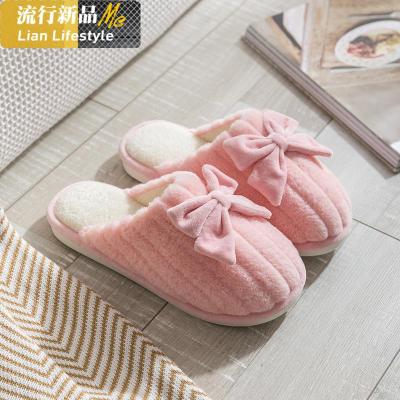 棉拖鞋家居秋冬季室内可爱男女情侣居家用厚底防滑保暖冬天毛棉鞋知义(ZHIYI)