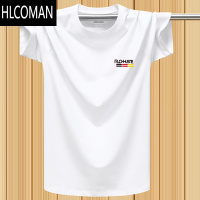 HLCOMAN夏季青年男士短袖t恤运动体恤衫宽松大码汗衫圆领半袖上衣服