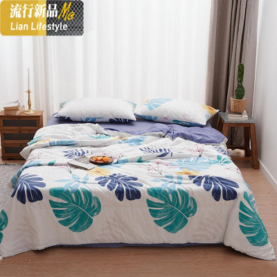 夏季空调被夏凉被四件套可水洗机洗夏被单人双人夏天学生薄款被子 三维工匠