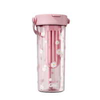 希乐Cille tritan水杯女茶杯茶水分离杯子大学生高颜值吸管杯泡茶杯运动水杯