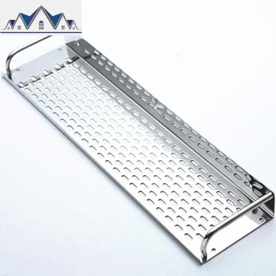 加厚不锈钢单层架子厨房置物架浴室壁挂调味料多功能收纳架 三维工匠