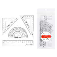 齐心 B3259 学生波浪套尺 透明