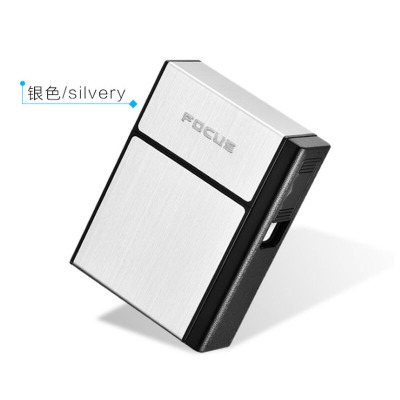 林檎20支装烟盒打火机一体带usb充电自动弹烟个性带火烟盒男士通用装烟夹盒保护套送女朋友老婆生日礼物送女朋友老婆情人节七